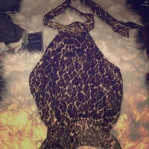 Women’s Guess Jean Cheetah Halter